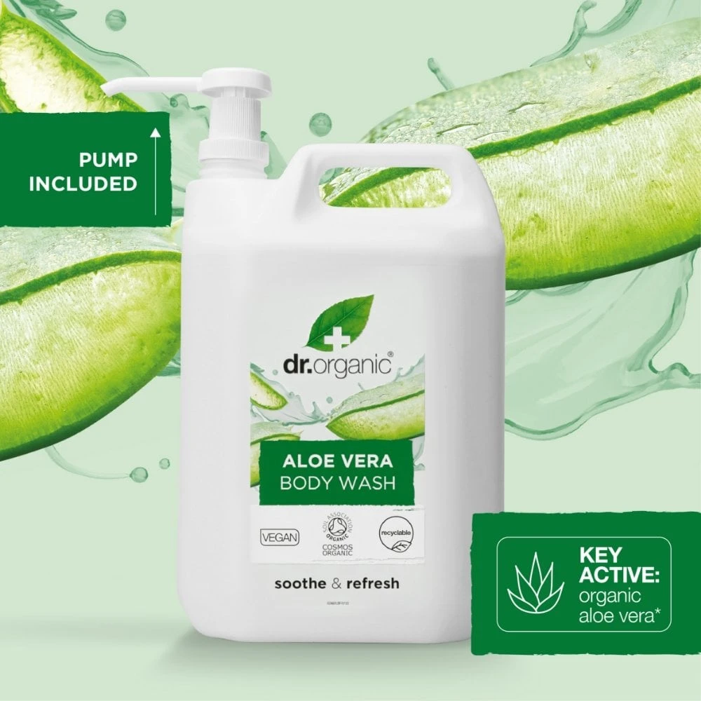 Dr Organic Aloe Vera Body Wash For All Skin Types 5000ml 4 Dr Organic Aloe Vera Body Wash For All Skin Types 5000ml - Image 2