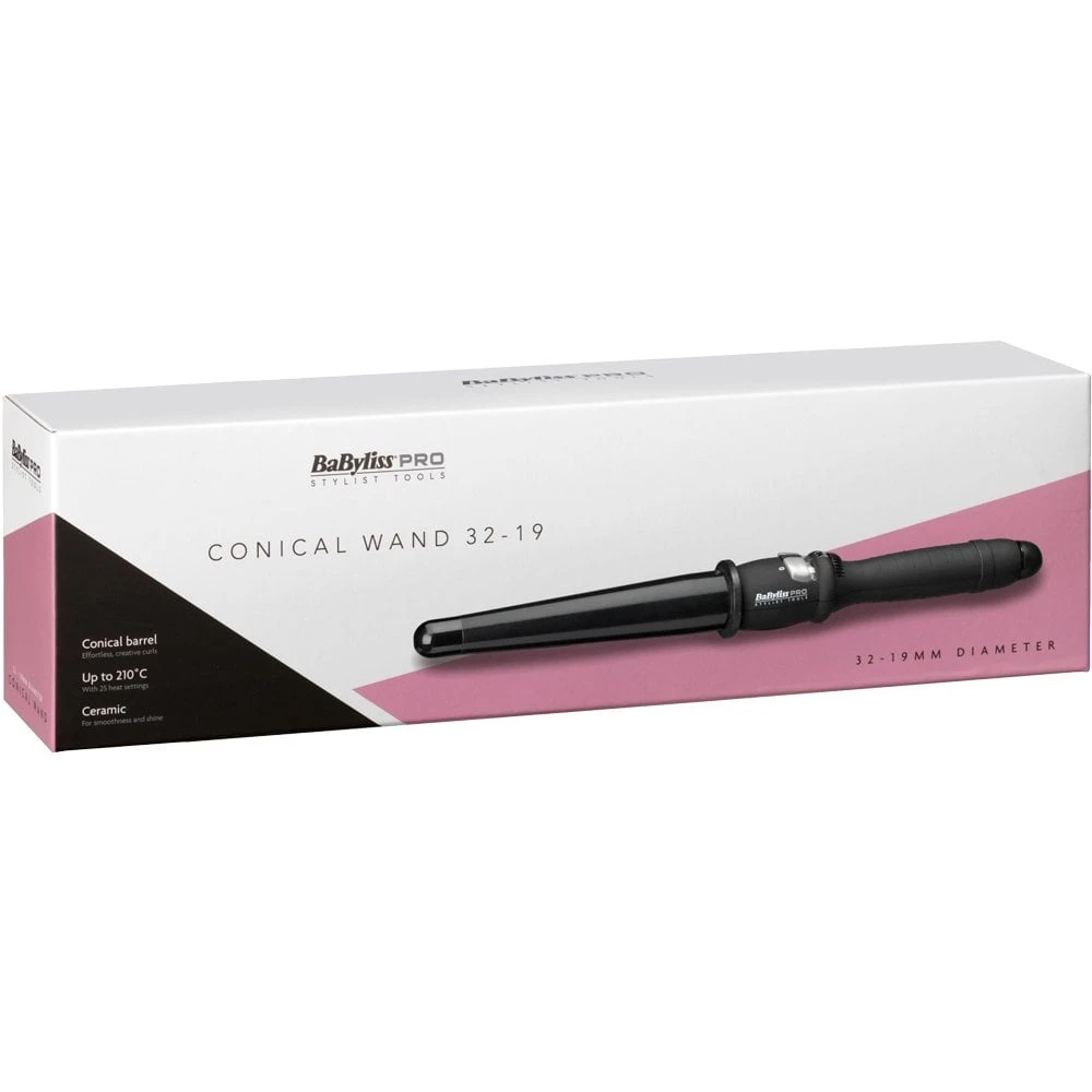 Babyliss Pro Ceramic Dial A Heat Conical Wand 32-19mm Black 4 Babyliss Pro Ceramic Dial A Heat Conical Wand 32-19mm Black - Image 2