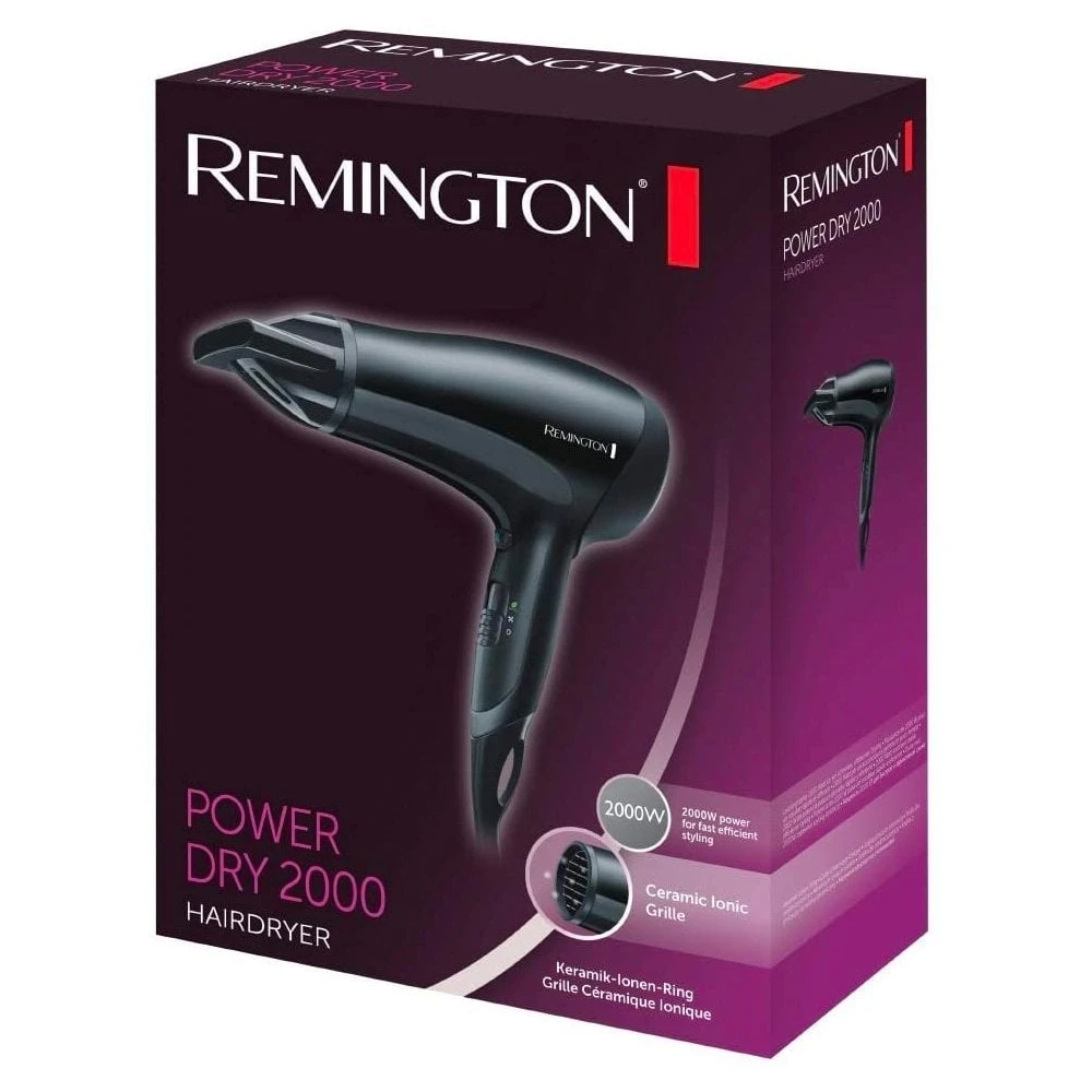 Remington Power Dry Hairdryer D3010 4 Remington Power Dry Hairdryer D3010 - Image 2