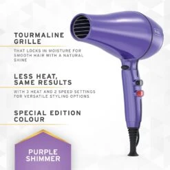 Wahl Pro Keratin Hair Dryer 2200W Purple Shimmer -JUSTMYLOOK Sales pro keratin hair dryer 2200w purple shimmer p28823 73364 image