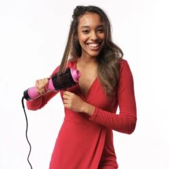 Salon One-Step Hair Dryer & Volumiser Pink -JUSTMYLOOK Sales salon one step hair dryer volumiser pink p25951 61310 image