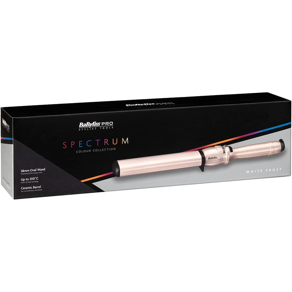 Babyliss Pro Spectrum Wand Oval 38mm White Frost 4 Babyliss Pro Spectrum Wand Oval 38mm White Frost - Image 2