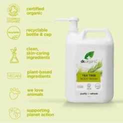 Dr Organic Tea Tree Body Wash For Normal To Oily Skin 5000ml -JUSTMYLOOK Sales tea tree body wash for normal to oily skin 5000ml p31802 87206 image