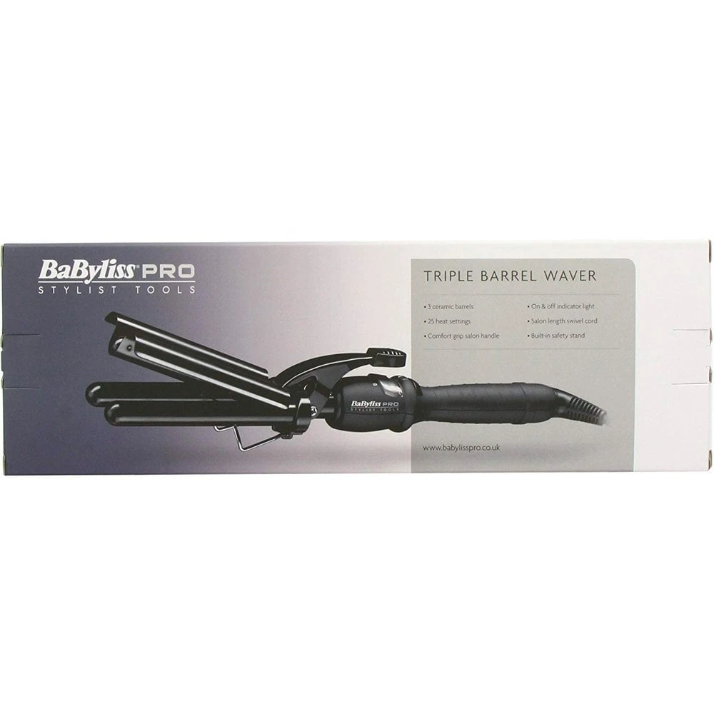 Babyliss Pro Triple Barrel Waver Black 4 Babyliss Pro Triple Barrel Waver Black - Image 2