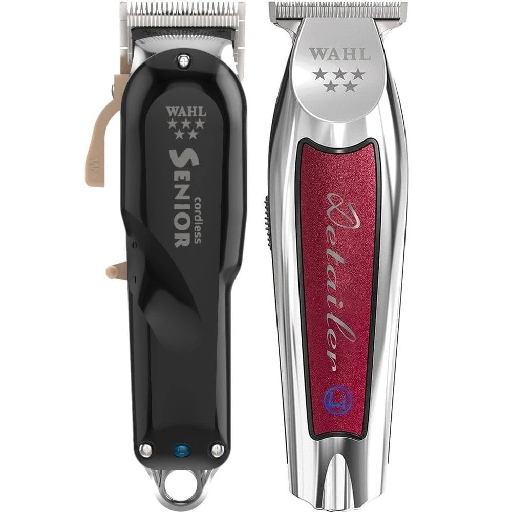 Wahl Cordless Senior Clipper + Cordless Detailer Li Trimmer Duo 3 Wahl Cordless Senior Clipper + Cordless Detailer Li Trimmer Duo